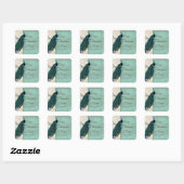 Stickers d'identification d'entreprise Peacock vin (Feuille)