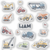 Stickers Die-Cut pour Camion de Construction Perso (Devant)