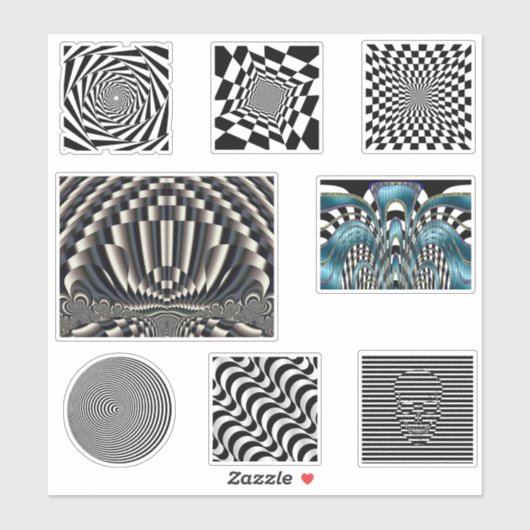 Stickers d'illusion optique (Feuille)