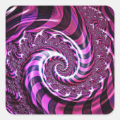 Stickers d'illusion spirale rose et noire (Devant)