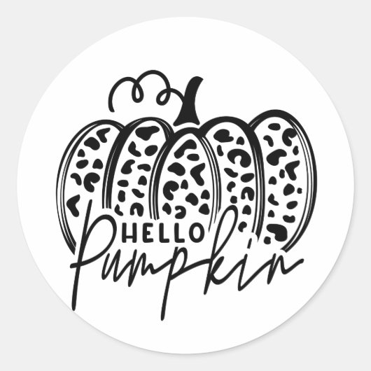 Stickers d'impression Cheetah Citrouille Hello (Devant)
