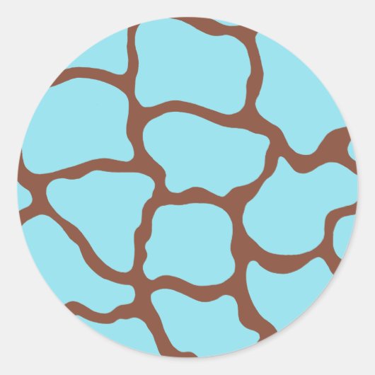 Stickers d'impression de girafe bleu clair (Devant)