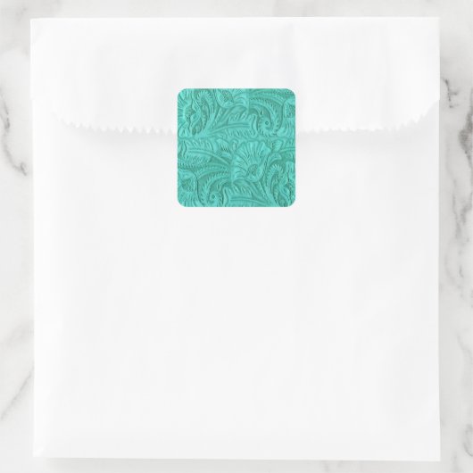 Stickers d'impression en cuir turquoise (Sac)