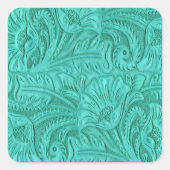 Stickers d'impression en cuir turquoise (Devant)