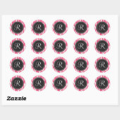 Stickers d'impression en zèbre rose de monographie (Feuille)