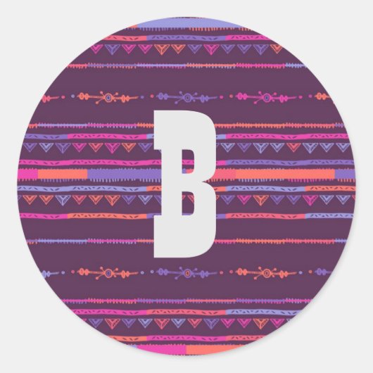 Stickers d'impression Tribal Violet et joints d'en (Devant)