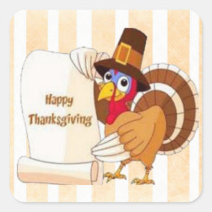 Stickers dinde caricature bon thanksgiving