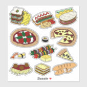 Stickers Dîner Délicieux (Feuille)