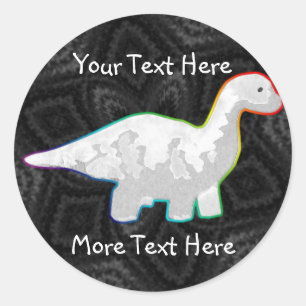 Stickers Dinosaure Blanc Arboré