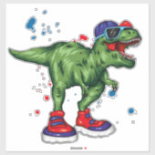 Stickers Dinosaure cool (Feuille)