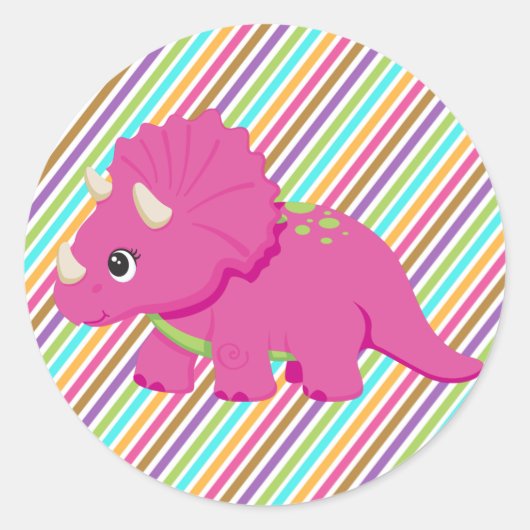 Stickers Dinosaure fille (Devant)