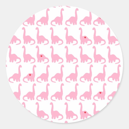 Stickers Dinosaure Rose (Devant)