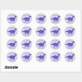Stickers Dinosaure Violet (Feuille)
