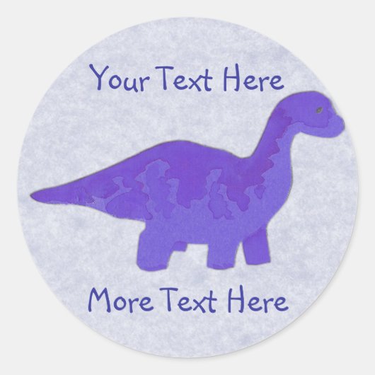 Stickers Dinosaure Violet (Devant)