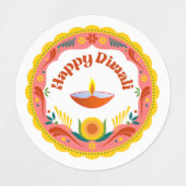 Stickers Diwali Diya heureux (Design 1)