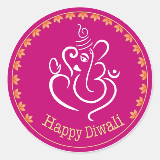stickers Diwali pour cadeaux et pack de cartes de  (Devant)