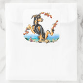 Stickers Doberman Noir Pinscher Kinda Crabby (Sac)