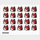 Stickers d'observation des yeux rouges (Feuille)