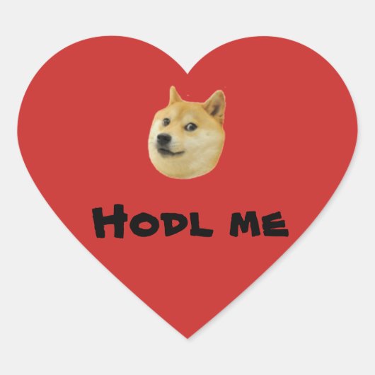 Stickers Doge Valentine "Hodl Me" (Devant)