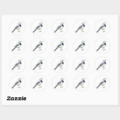Stickers d'oiseaux en queue blanche (Feuille)