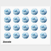stickers Dolphin bleu (Feuille)