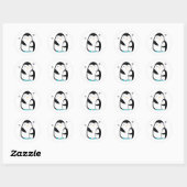 Stickers Doodle Penguin d'hiver (Feuille)