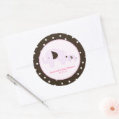 Stickers Dottie Elephant (Rose) Favor 3 pouces (Enveloppe)