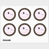 Stickers Dottie Elephant (Rose) Favor 3 pouces (Feuille)