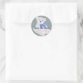 Stickers d'ours en peluche blanc et bleu (Sac)
