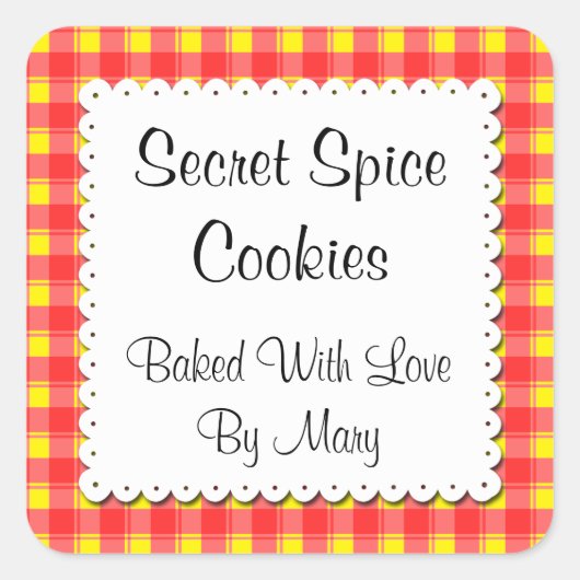 Stickers Doux Rouge Jaune (Devant)