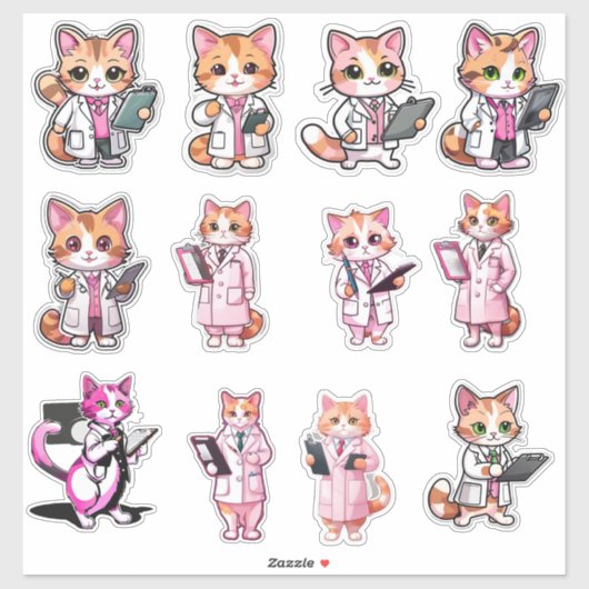 Stickers Dr Kitty (Feuille)