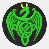 Stickers Dragon Celtique Vert (Devant)