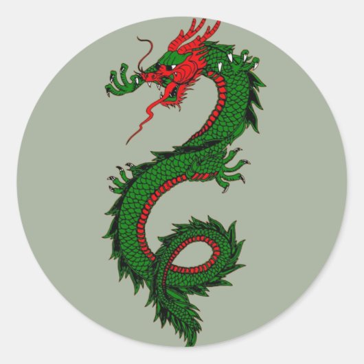 stickers dragon chinois (Devant)