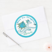 Stickers Dragon de glace bleu (Enveloppe)