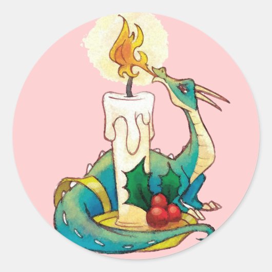 Stickers Dragon de Noël pour enfants (Devant)