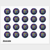 Stickers Dragon Galaxy Bleu (Feuille)