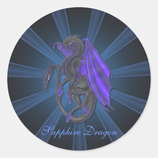 Stickers Dragon Sapphire Bleu (Devant)