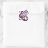 Stickers Dragon violet et rouge (Sac)