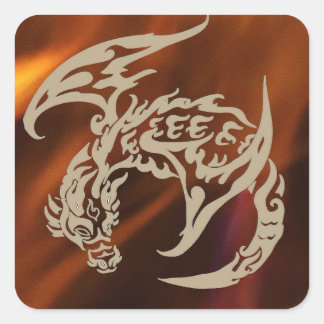 Stickers Dragon Volant Fires of Life
