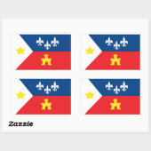 Stickers Drapeau Acadiana Cajun (Feuille)