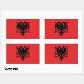Stickers drapeau albanais (Feuille)