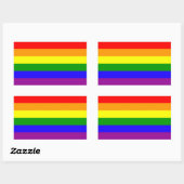 stickers drapeau arc-en-ciel (Feuille)