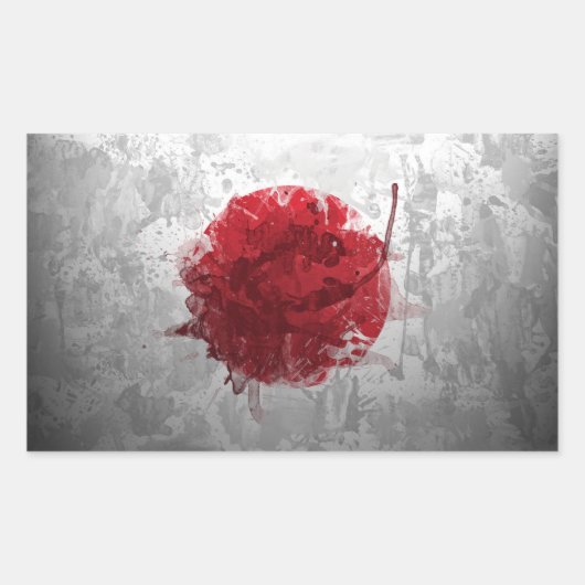 Stickers Drapeau Artistique Cool Japonais (Devant)