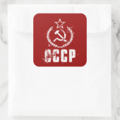 Stickers Drapeau blanc faucille marteau communiste (Sac)