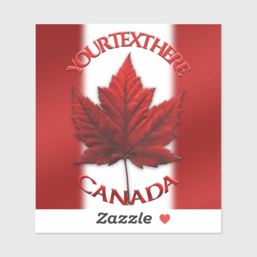 Stickers Drapeau Canada Personnalisé Stickers Drap (Feuille)