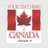 Stickers Drapeau Canada Personnalisé Stickers Drap (Feuille)