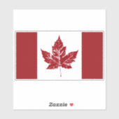 Stickers Drapeau cool Canada Rétro Souvenirs canad (Feuille)