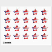 Stickers Drapeau de forme étoile des États-Unis (Feuille)