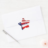 Stickers Drapeau de forme étoile des États-Unis (Enveloppe)
