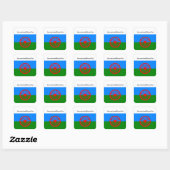 Stickers Drapeau de la Journée internationale des  (Feuille)